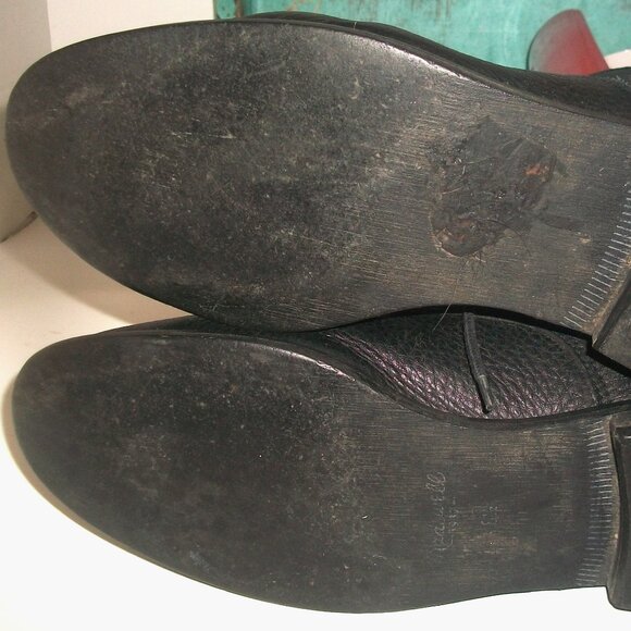 Madewell BlackPebbled-LeatherLace Up Workboots Granny Boots 8M - Picture 6 of 7